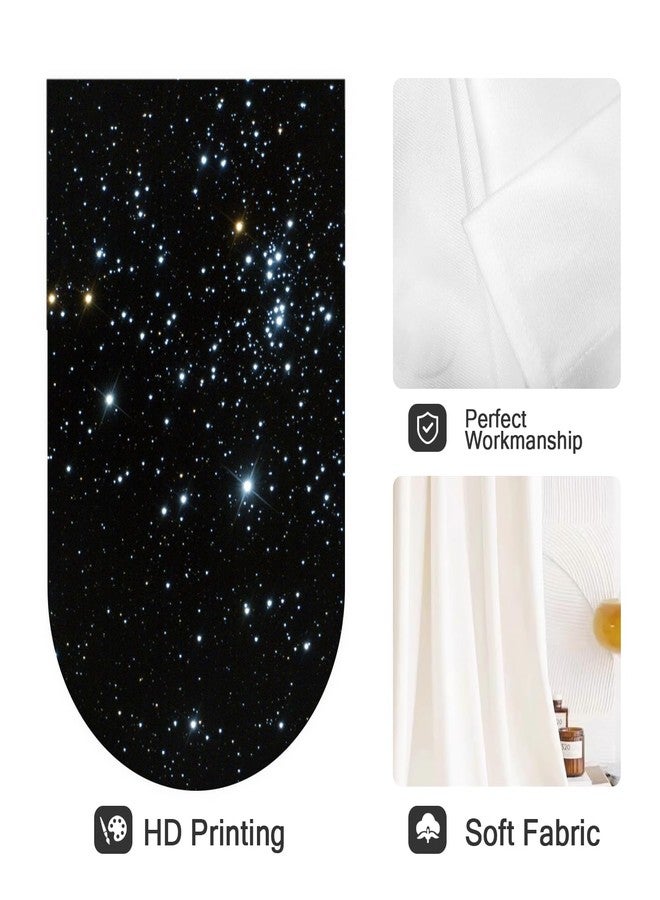 Coxila Galaxy Window Curtains for Bedroom 42 x 63 Inch Outer Space Star Gothic Goth Black Trippy Celestial Kids Boys Starry Nebula Universe Anime Living Room Treatment Set of 2 Curtain Panels Drapes - Image 2